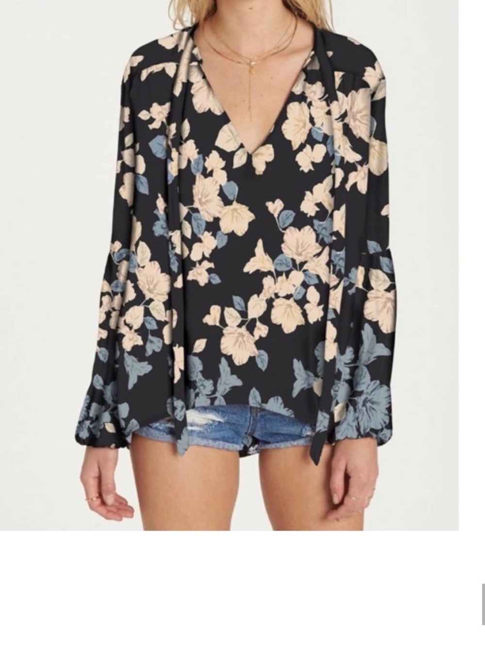 Billabong Black Birds on High Boho Blouse